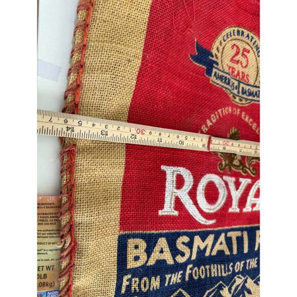 Women's Bag Basmati Royal Rice with Handle and Zipper Tan Mesh Red - Picture 5 of 12
